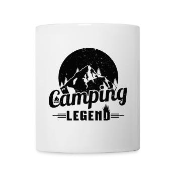Camping Legend Grunge Style Schwarzes Camper Design - Tasse - Weiß - Vorne