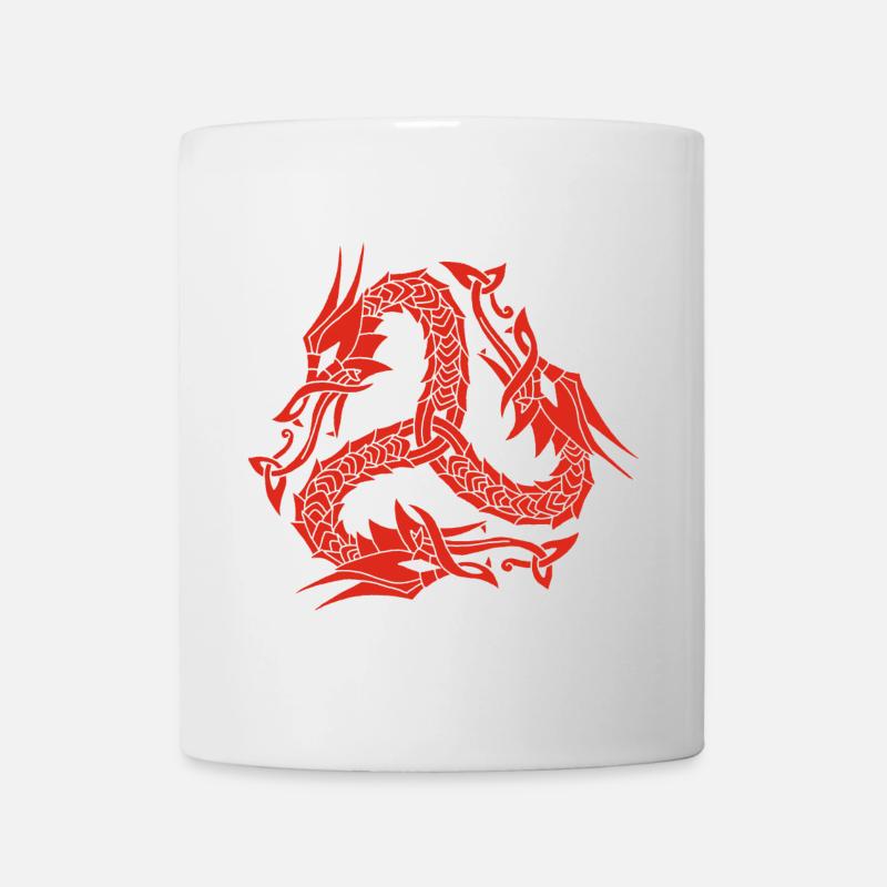 Keltische Rote Hydra - Tasse - Weiß