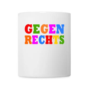 Gegen rechts - Tasse - Weiß - Vorne