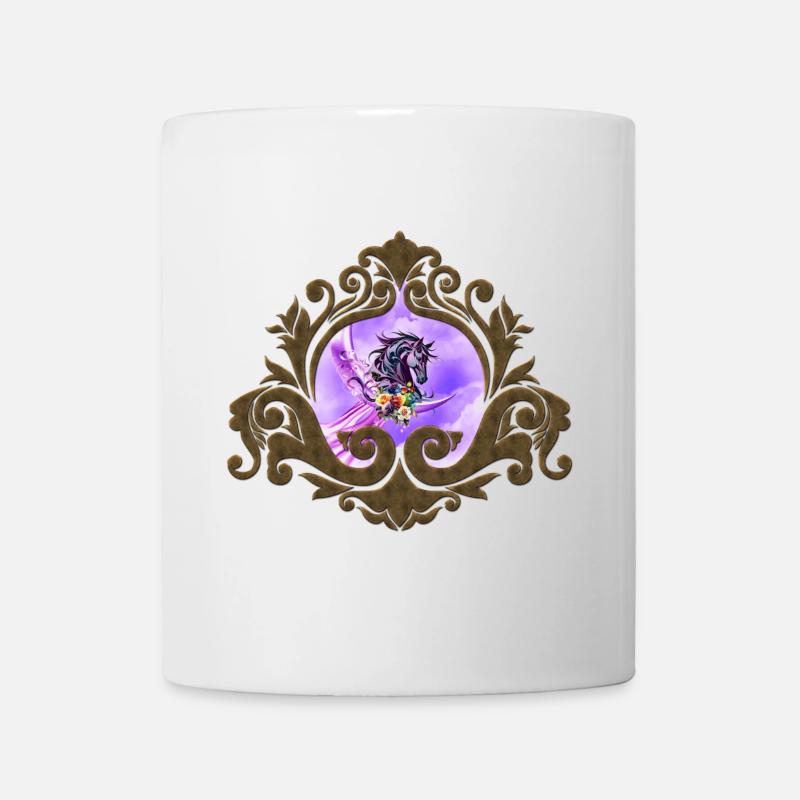 Elegantes buntes Wildpferd - Tasse - Weiß