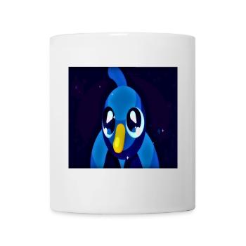 Schimmernder Blauparrot im Nachtstern - Tasse - Weiß - Vorne