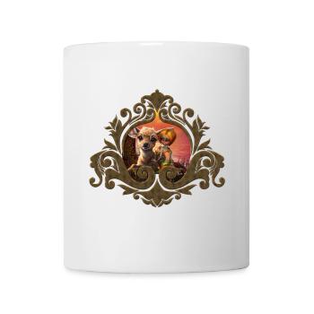 La petite fée et le faon mignon - Mug blanc - blanc - Devant