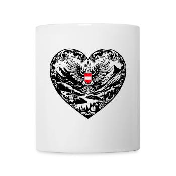 österreich land der berge wappen adler heimat - Tasse - Weiß - Vorne
