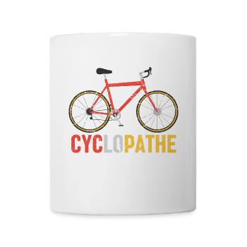 Cyclopathe humour vélo cadeau cyclisme cycliste - Mug blanc - blanc - Devant