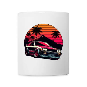 JDM-Auto Japanische Retro-Autorenn-Drift-Legende - Tasse - Weiß - Vorne
