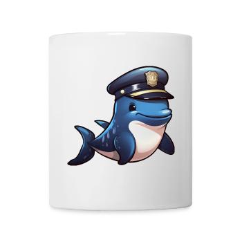 Baleine de la police - Mug blanc - blanc - Devant