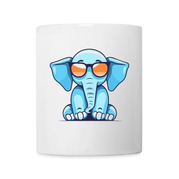 Chill Elephant - Lunettes de soleil et style d’été - Mug blanc - blanc - Devant
