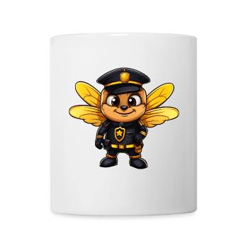Abeille de la police - Mug blanc - blanc - Devant