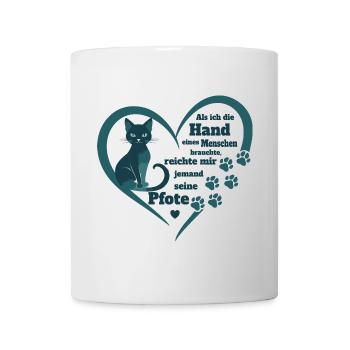 Katzen und Menschen - Tasse - Weiß - Vorne
