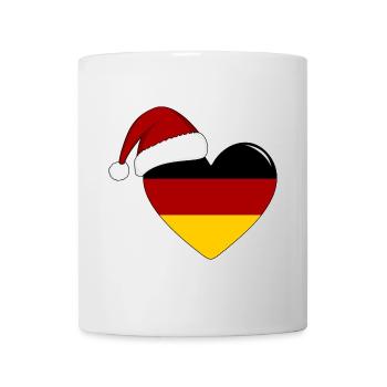Drapeau de l’Allemagne Coeur de Noël - Mug blanc - blanc - Devant