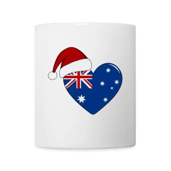Drapeau Australie coeur de Noël - Mug blanc - blanc - Devant