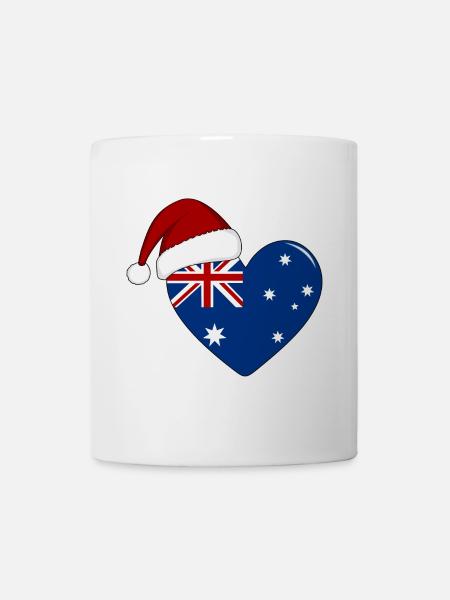 Drapeau Australie coeur de Noël - Mug blanc - blanc