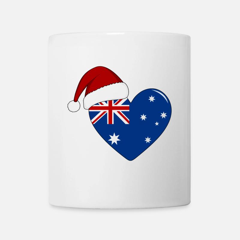 Drapeau Australie coeur de Noël - Mug blanc - blanc
