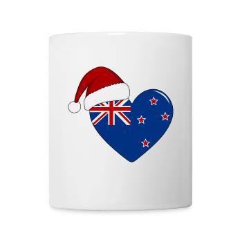 Coeur de Noël drapeau Nouvelle-Zélande - Mug blanc - blanc - Devant