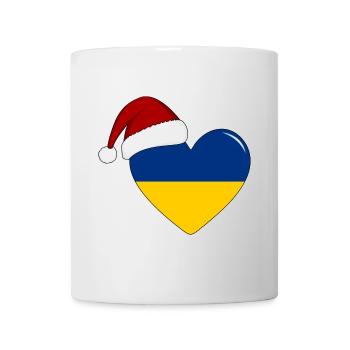 Ukraine Flag Christmas Heart - Mug - white - Front