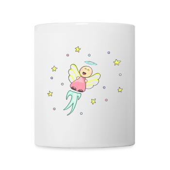 Motif Ange Doux - Mug blanc - blanc - Devant