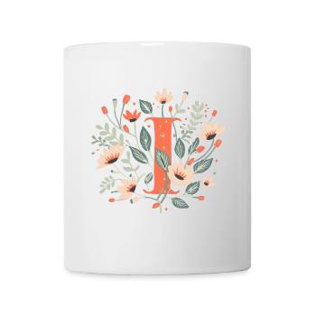 I typography floral - Tasse - Weiß - Vorne