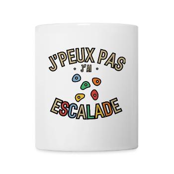 J'peux pas j'ai Escalade - Mug blanc - blanc - Devant