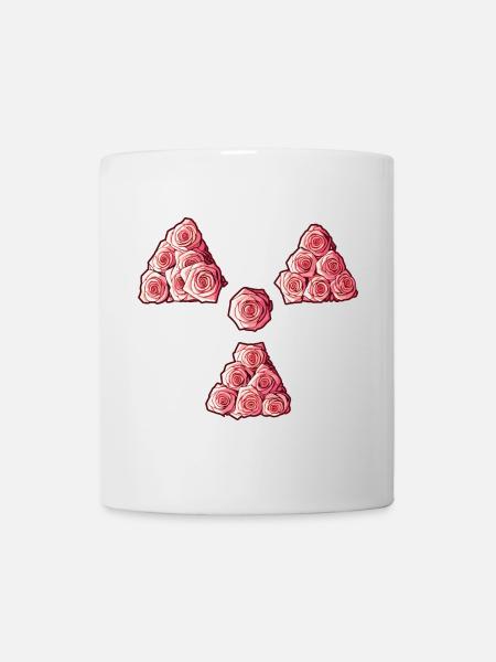 Trèfle Radioactif Roses Manip Radio Radiologie - Mug blanc - blanc