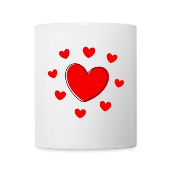 Saint-Valentin cœur rouge, st.valentin - Mug blanc - blanc - Devant