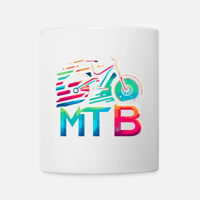 Lebendiges MTB-Fahrrad-Splash - Tasse - Weiß