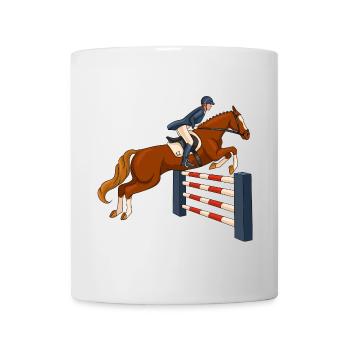 Pferd, Reiter, Reiten - Tasse - Weiß - Vorne