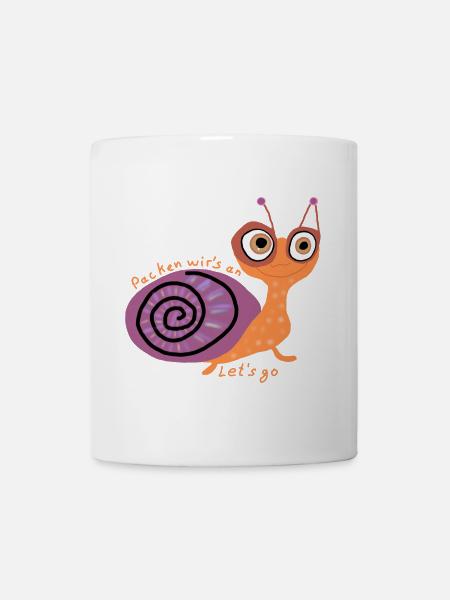 Schnecke mit Spruch - Tasse - Weiß