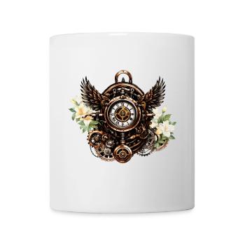 Die Eleganz der Steampunk-Blumenmagie - Tasse - Weiß - Vorne