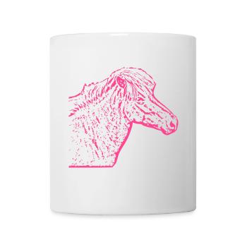 Pferd rosa pink - Tasse - Weiß - Vorne