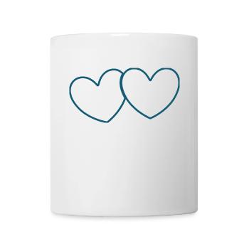 blue heart valentine's day - Mug - white - Front