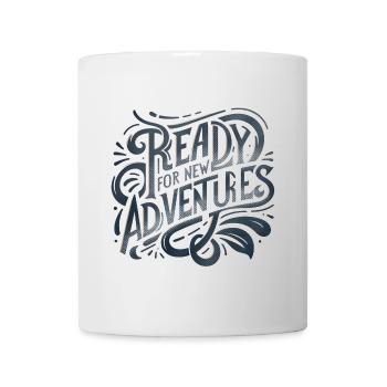 ready for new adventures year beginning lettering - Mug - white - Front