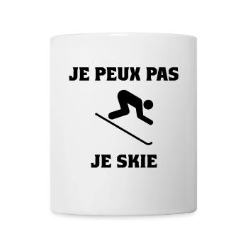 ICH KANN NICHT. SKI. SKI. SCHLÄGER. SCHNEE. SNOWBOARDEN - Tasse - Weiß - Vorne