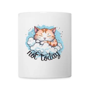 Sleeping cat, funny cat humor - Mug - white - Front