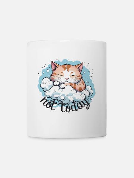 chat qui dort, humour drôle de chat - Mug blanc - blanc