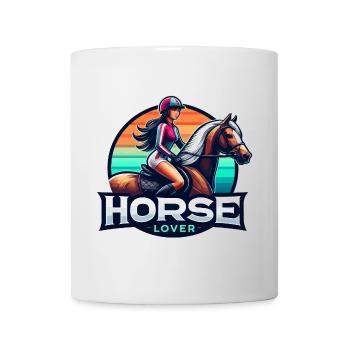 Lebendige Reiter-Illustration - Tasse - Weiß - Vorne
