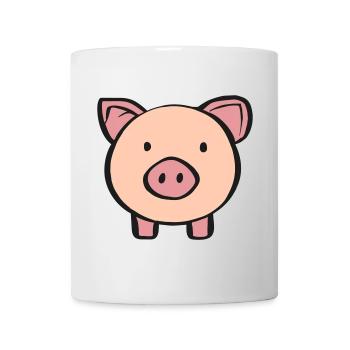 Schweinchen - Tasse - Weiß - Vorne