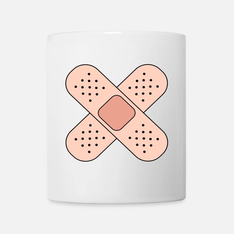 Symbole de blessure par bandage - Mug blanc - blanc