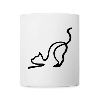 Esquisse du chat noir - Mug blanc - blanc - Devant