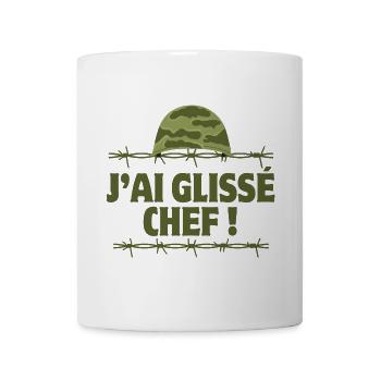 j'ai glissé chef, 7ème compagnie - Mug blanc - blanc - Devant