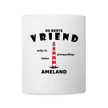 Ameland, beste Freund, Freundin auf niederländisch - Tasse - Weiß - Vorne
