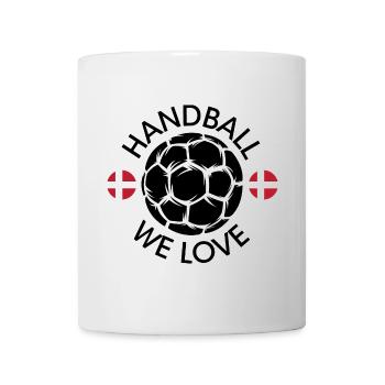 we love handball dänemark EM WM Handballer Symbol - Tasse - Weiß - Vorne