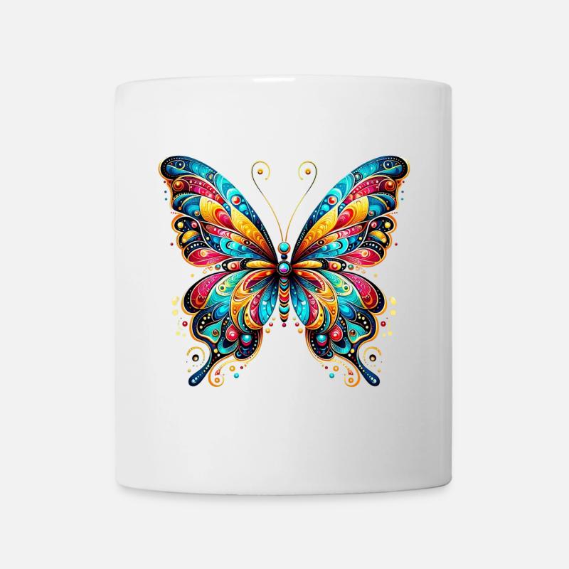 Schmetterling - Tasse - Weiß