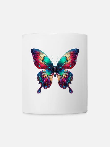 Schmetterling - Tasse - Weiß