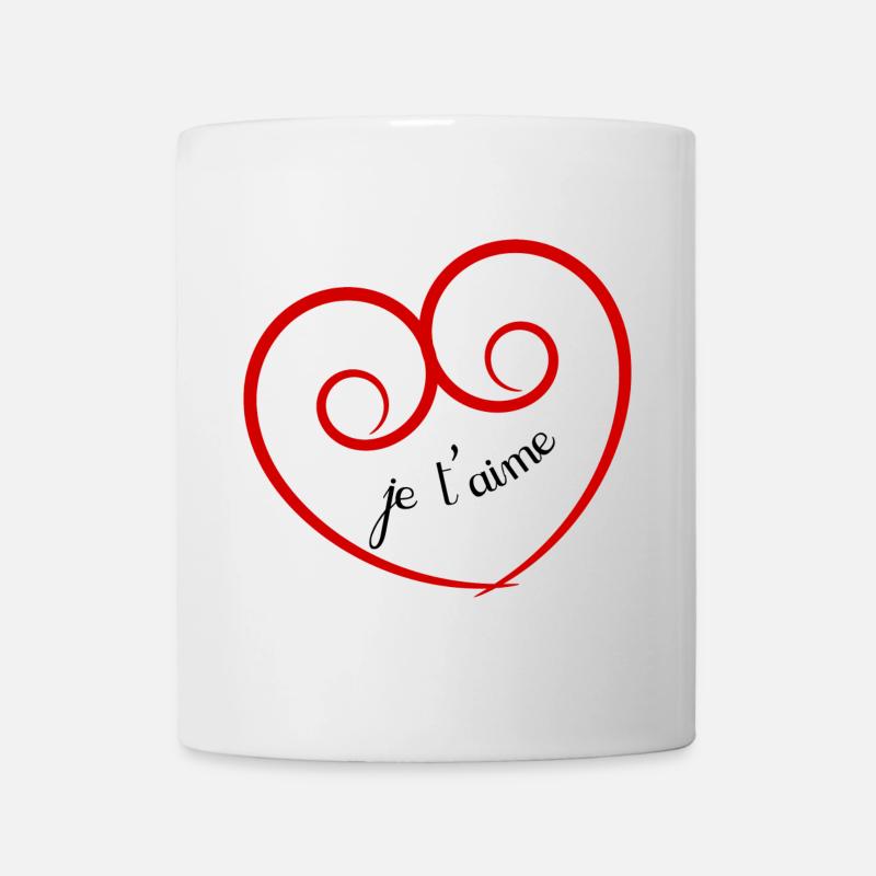 COEUR. COUPLE. JUST MARRIED. EVJF. SAINT VALENTIN. - Mug blanc - blanc