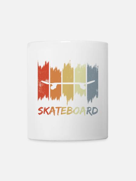 Skateboard Retro Look - Tasse - Weiß