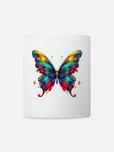 Schmetterling - Tasse - Weiß