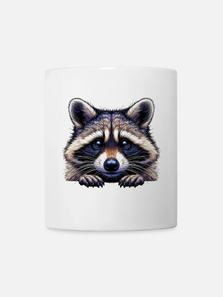 Waschbär - Tasse - Weiß