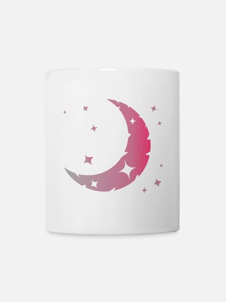Mond und Sterne - Tasse - Weiß