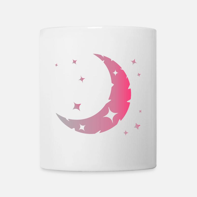 Mond und Sterne - Tasse - Weiß