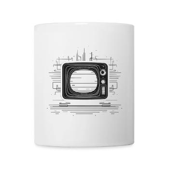 Retro TV Drawing - Mug - white - Front